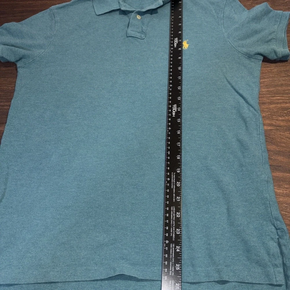 Polo Ralph Lauren Men's Medium Custom Fit Short Sleeve Teal Polo Shirt